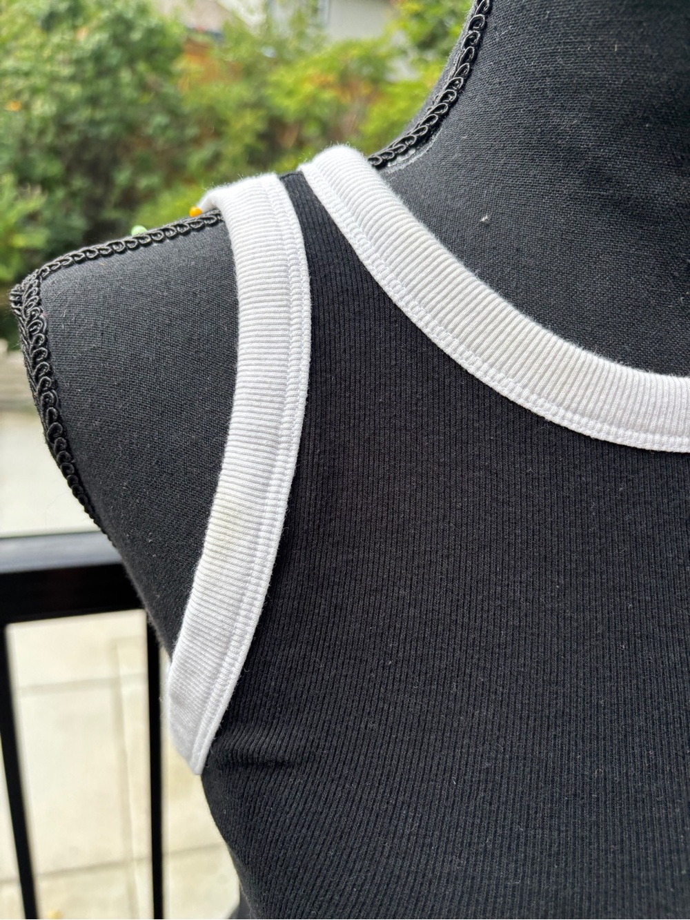 Two Ribbed Tank Tops- Black and Rust Red - Picture 7 of 9